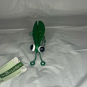 Green Metal Grasshopper Decor